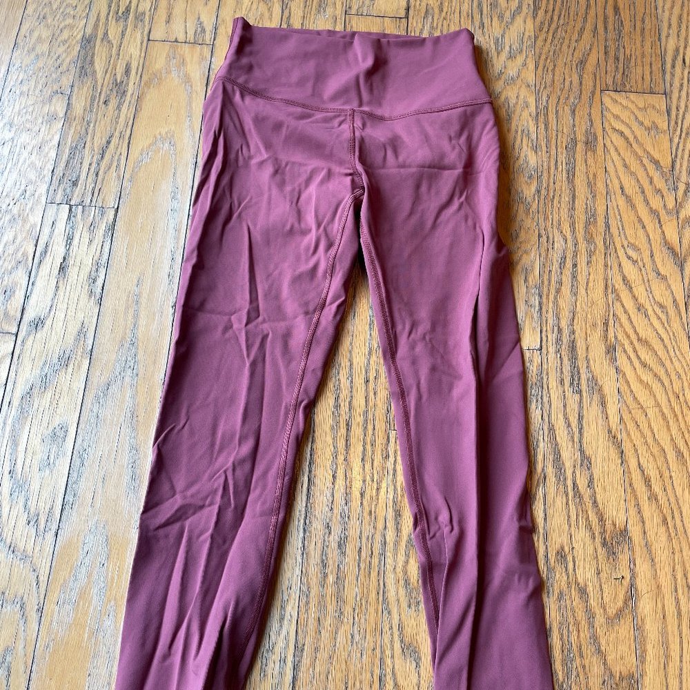 Lululemon Womens Wunder Under High Rise 7/8 Tight Pink Size 6 Misty Merlot